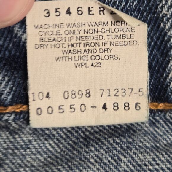 Vintage Levi's 550 Relaxed Fit Men's Jeans 32x34 Grunge Y2K Light Blue 1998 - Picture 13 of 13